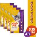 Meow Mix Original Choice Dry Cat Food, 3.15 Pound (Pack of 4) (EXP 10/31/27)