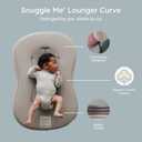 Snuggle Me Baby Lounger Curve (0-6 Months) - Premium Organic Cotton with Foam Core, Machine-Washable Cover, Buttery-Soft & Breathable Infant Lounger with Travel Bag (30 in x 20 in x 1.9 in) - Birch