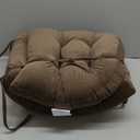 Klear Vu Omega Non-Slip Rocking Chair Cushion Set, Assembled in USA, Thick Padding & Tufted Design, Includes Seat Pad & Back Pillow with Ties, 17x17 Inches, 2-Piece Set, Tyson Chocolate