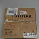 TUTOTAK Tall Round Side Table, Small End Table, Beside Table, Drink Table, Pedestal Side Table, livingroom, Brown TB01BB065