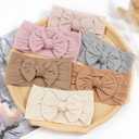 CLLOT Super Stretchy Soft Knot Headbands with Hair Bows Head Wrap Hair Accessories For Newborn Baby Girls Infant Toddlers Kids