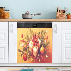 Dishwasher Magnet Cover Panel Refrigerator Magnetic Microwave Stickers Wash Machine Fridge 26" x 23" for Home Kitchen Decor (Christmas Gift)