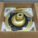 TXCSLY Retractable Ceiling Fan, 42 Inch Chandelier Ceiling Fans with Light, Modern Fandelier Ceiling Fan for Bedroom Living Room Dinning Room, Reverse Motor, 3 Color, 6 Wind Speed, Gold