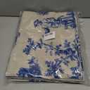 Blue Toile Curtains for Living Room 63 Inch Length 2 Panels Set Linen Toile de Jouy French Country Vintage Victorian Window Curtain Drapes for Bedroom Grommet