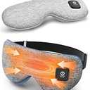 Heated Eye Mask - Cordless Eye Mask for Dry Eyes, Eye Relief, Improved Sleep, Washable Eye Heating pad for Travel and with Replaceable Shell