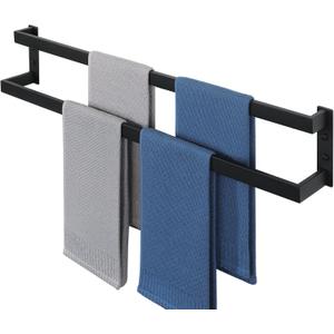 Alise Double Towel Bar 32", SUS304 Stainless Steel Towel Racks for Bathroom Wall Mounted, Space Saving Bathroom Towel Holder, Long Towel Hanger, Polished Chrome (32-inch)