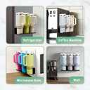 POLRAI 2 Pack Magnetic Stanley Cup Holder for Fridge, Water Bottle Organizer for Tumbler with Double Sided Tape Hold Stanley Cup Accessories for Kitchen Cabinet Wall