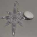 Mudder 10.8 Inch Christmas Window Star Lights Large Hanging Bethlehem Star Tree Topper Decoration Christmas LED Window Lights Silhouette Decoration (Warm White,1 Piece)