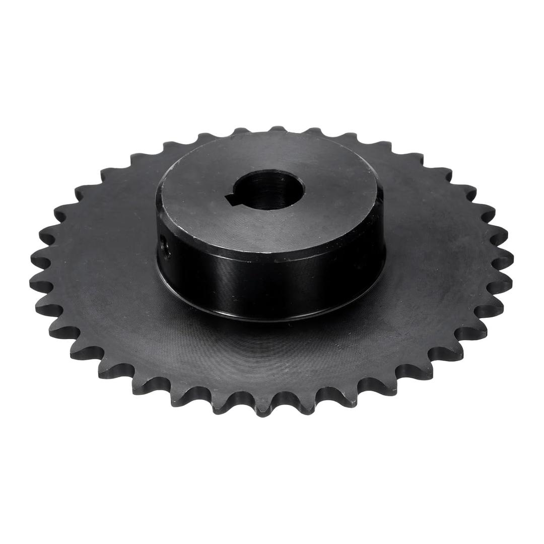 uxcell #35 Chain Roller Sprocket B Type, 5/8" Bore 36 Tooth Single Strand Chain Sprocket, Carbon Steel, Keyway with Set Screws