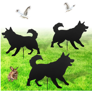 Qualirey Dog Predator Decoys Geese Deterrent Goose Hunting Decoy Accessories Predator Replica Visual Scare Device for Keep Away Pests Yard Ornament