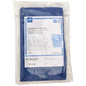 Medline Sterile Laparoscopic Abdominal Surgical Drape, 102 Inches x 121 Inches x 77 Inches, 20 Inches x 36 Inches Absorbent Reinforcement, 12 Inches x 13 Inches Fenestration, Case of 12 Each