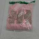 Women's Casual Stripe Print Cap Sleeve T Shirts Round Neck Tee Large Pink & White Stripes