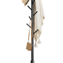 Haddockway Wooden Coat Rack Stand with 8 Hooks New Zealand Pine 3 Adjustable Coat Standing Tree Easy Assembly for Coats, Hats, Scarves and Handbags for Entryway, Hallway, Bedroom, Office,2 PCS