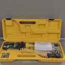 16 Tons Hydraulic Wire Crimping Tool Battery Cable Lug Terminal Crimper With 13 Pairs of Dies, 9AWG to 600MCM Crimping Tool