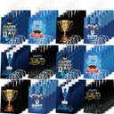 Sinload 24 Pcs Fathers Day Party Gift Bags Happy Father's Day Paper Bags with Handles Dad Treat Goodie Present Boxes Blue Black Party Supplies for Dads Men Anniversary Birthday Decor
