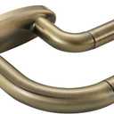 Double Curtain Rods Antique Bronze,Room Darkening Drapery Rod for 28-48 Inches,Adjustable 3/4 Inches Front and 5/8 Inches Back Quality Metal Rod for Window,Wrap Around Design