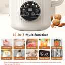10-in-1 Nut Milk Maker Machine, 40oz Nut Milk Maker, Stainless Steel Lid Updated 40oz Nut Milk Maker for Almond, Oat, Soy, Juice, Plant Based Milk Maker Blender, 18H Delay/Keep Warm/Self Cleaning