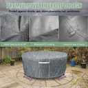 Gasadar Round Patio Furniture Covers Waterproof, Round Outdoor Furniture Cover for Patio Table and Chairs Set, Heavy Duty 600D, 84" Dia x 28" H, Grey