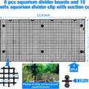 8pcs Fish Tank Divider with 10 pcs Suction Cups DIY Adjustable Aquarium Divider Filter Bottom Fish Tank Isolation Board Egg Crate