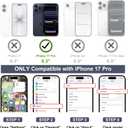 Designed for iPhone 17 Pro Case Magnetic, Compatible with Magsafe, Camera Control Button, Camera Lens Protector, Clear Soft TPU Plated Phone Case for iPhone 17 Pro, Brown