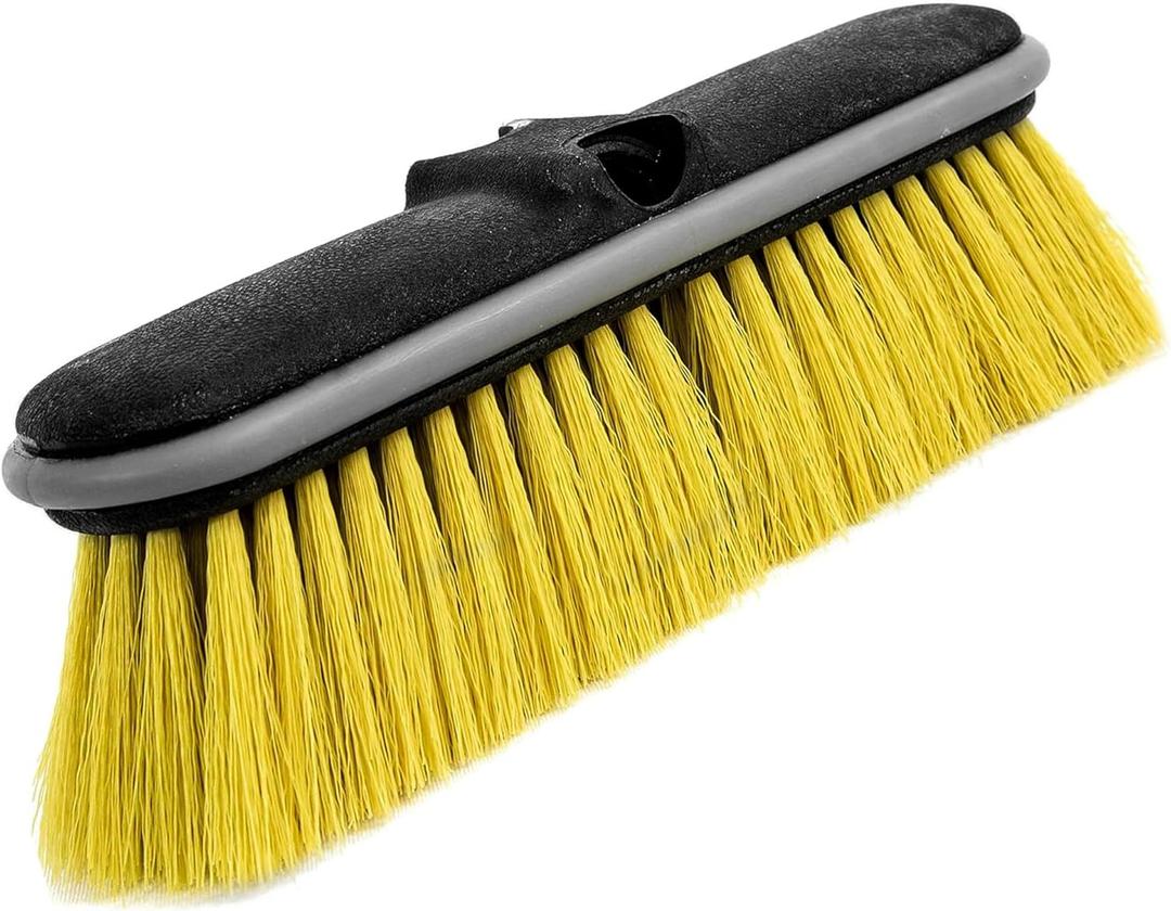 DOCA Scrub Brush Attachment for Long Handle Extension Pole - Outdoor Broom and Scrubbing Brush for House Floor, Deck, Patio, Car - Medium Brush (Head Only - No Pole)