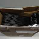 HOUSE DAY Black Plastic Hangers 50 Pack, Plastic Clothes Hangers with Built-in Hooks, Durable and Strong Plastic Coat Hangers for Closet, Space Saving Clothing Hanger for Shirts, Coats, Skirt, Dress