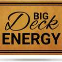 Ytanie Welcome Mats for Front Door Outdoor Entry Big Deck Energy Doormat Non Slip Rubber Mat for Home Indoor Farmhouse Funny Kitchen Rugs Patio Full Brown