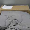 SLEEP ZONE King Size Mattress Pad, Cooling Mattress Topper, Quilted Fitted Mattress Cover, Machine Washable Mattress Protector, Soft Fluffy Down Alternative, Deep Pocket 8~21 inch (Grey, King) (Gray)