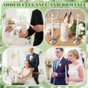 Irenare Unity Candles with Holder for Wedding Ceremony Unity Candle Set Wedding Table Decorations Accessories for Formal Events Church (Ceramic Flowers)