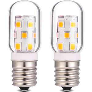 LED Microwave Light Bulb Over Stove Appliance Replacement 40W Incandescent for Refrigerator, Range Hood E17 Intermediate Base 3W 360lm dimmable Warmwhite 3000K Pack of 2