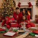 Radmire Matching Christmas Pajamas for Family Couples, XMAS Holiday PJs Sleepwear Set Long Sleeves and Pants