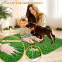 LOOBANI Dog Grass Pee Pads, 2 Pack Artificial Grass Pads for Potty Tray, Fake Grass for Dogs to Pee On, Outdoor Indoor Pee Grass for Dog Potty (18*23 inch)