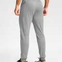 G Gradual Men's Joggers with Zipper Pockets Stretch Tapered Sweatpants Athletic Pants for Men Workout Running Gym (Gray, M)