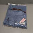 Denim Jacket for Women Contrast Collar Oversized Jean Jacket Women Long Sleeve Button down Barn jackets Coat (Medium, Blue)