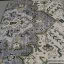 PURRUGS Vintage Farmhouse Boho Runner Rug 2'6" x 6', Non-Slip Machine Washable Rug, Accent Area Rug for Kitchen, Hallway, Entryway, Bedroom, Living Room and Dining Room, Periwinkle Gray/Soft Ivory