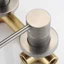 Sumerain Wall Mount Bathroom Faucets Brushed Nickel,Single Handle Wall Mount Faucet with Brass Rough-in Valve (Right-Handed)