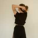 Cotton Blend Split Leg Pjs for Women 2 Piece Soft Pajama Set for Women Black Lounge Set Top and Shorts Matching Set (Medium)