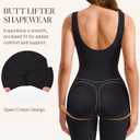 BRABIC Waist Trainer Shapewear Bodysuits for Women Tummy Control Seamless Full Low Back Faja Body Shaper Butt Lifter (Black, M)