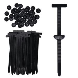 3 x 100 Pcs Nylon Universal Cable Tie Buckle for Car - Self-Locking and Easy Install Zipper Clips with Pin & Button Design - UV-Resistant Fixion Tools Zip Tie for Quick and Effortless Car Daily Repair