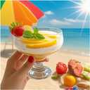 6-Piece Clear Mini Footed Glass Ice Cream Bowls Versatile Dessert Bowls and Cups Suitable for Party Scenarios Such as Desserts Fruits Nuts Cocktails 6.3 oz
