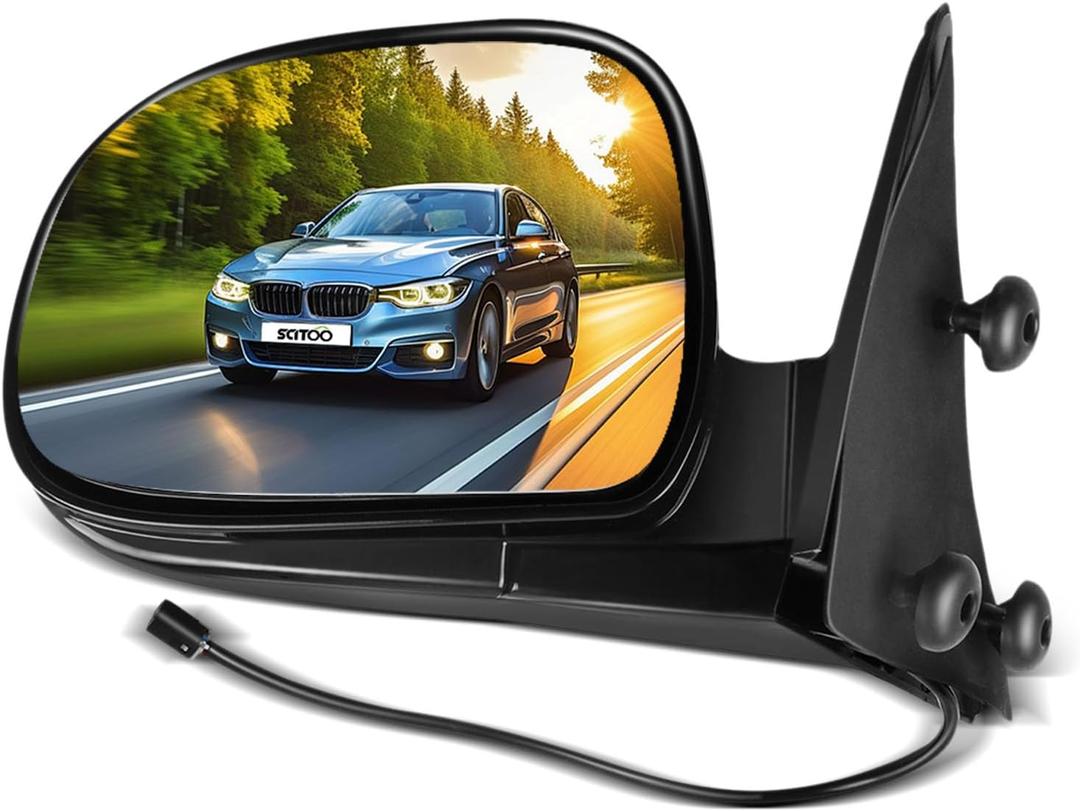 SCITOO Driver Side View Mirror Fit For Chevy For Blazer, S10 1994-1997 & For GMC Jimmy, Sonoma Isuzu For Hombre & For Oldsmobile For Bravada Manual Fold adjustment Exterior Mirror GM1320127