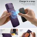 SURITCH for iPhone 14 Plus/15 Plus Case with Magnetic Camera Slide Cover and Adjustable Kickstand, Compatible with MagSafe, Shockproof Bumper Case Slim Protective Cover 6.7 Inch, Dark Purple
