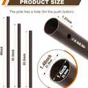 1 Pack 1.5'' Dia Umbrella Replacement Lower Pole, Heavy Steel Patio Umbrella Bottom Pole Replacement, 1.7 mm Thickness, No Bullet Buckle Outdoor