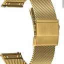 EACHE Stainless Steel Mesh Watch Band for Men Women, Quick Release Mesh Watch Straps 16mm