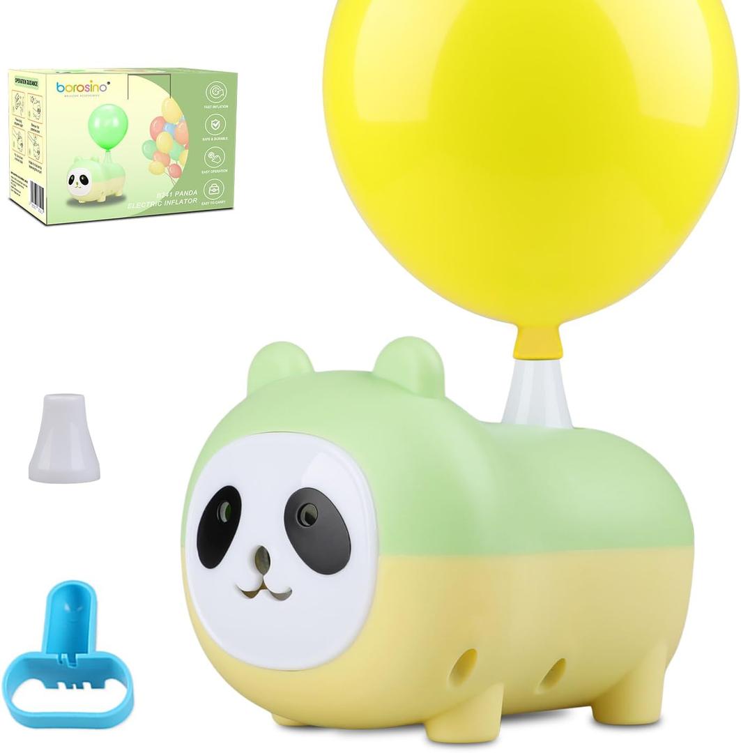 Balloon Pump Electric 110V 450W Portable Small Panda Balloon Inflator Blower Machine Air Pump for Balloon Garland Arch Party Decoration