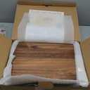 Sunhoo Bread Box for Kitchen Countertop Wooden Bread Storage Container Bin 2 Layer Breadbox Holder Large Capacity Keeper Vintage Farmhouse Food Organizer Pantry Shelf Acrylic Window (Brown)