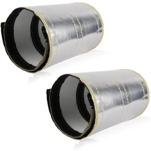 2 Packs Starter Heat Shield, Heat Shroud Sleeve, Heat Shield Sleeve, Fiberglass Heat Wrap, 7 in  23.6 in