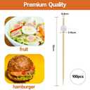 100 Pack Golf Cocktail Picks, 4.7" Bamboo Fancy Skewers Toothpicks for Appetizers Toothpicks for Food Drink Fruit Sandwich BBQ Charcuterie Boards Accessories Birthday Wedding Party Supplies