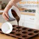 TUZAZO Silicone Cups for Melting Chocolate, 4Pcs Reusable Silicone Measuring Cups with 250ml & 350ml Capacity Baking Supplies for DIY Chocolate & Dessert Dipping