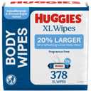 Huggies Extra Large Unscented Wipes, 9 Flip-Top Packs, 378 Count